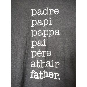 Father in different Languages Sz M Tee T-Shirt Cotton Blend
